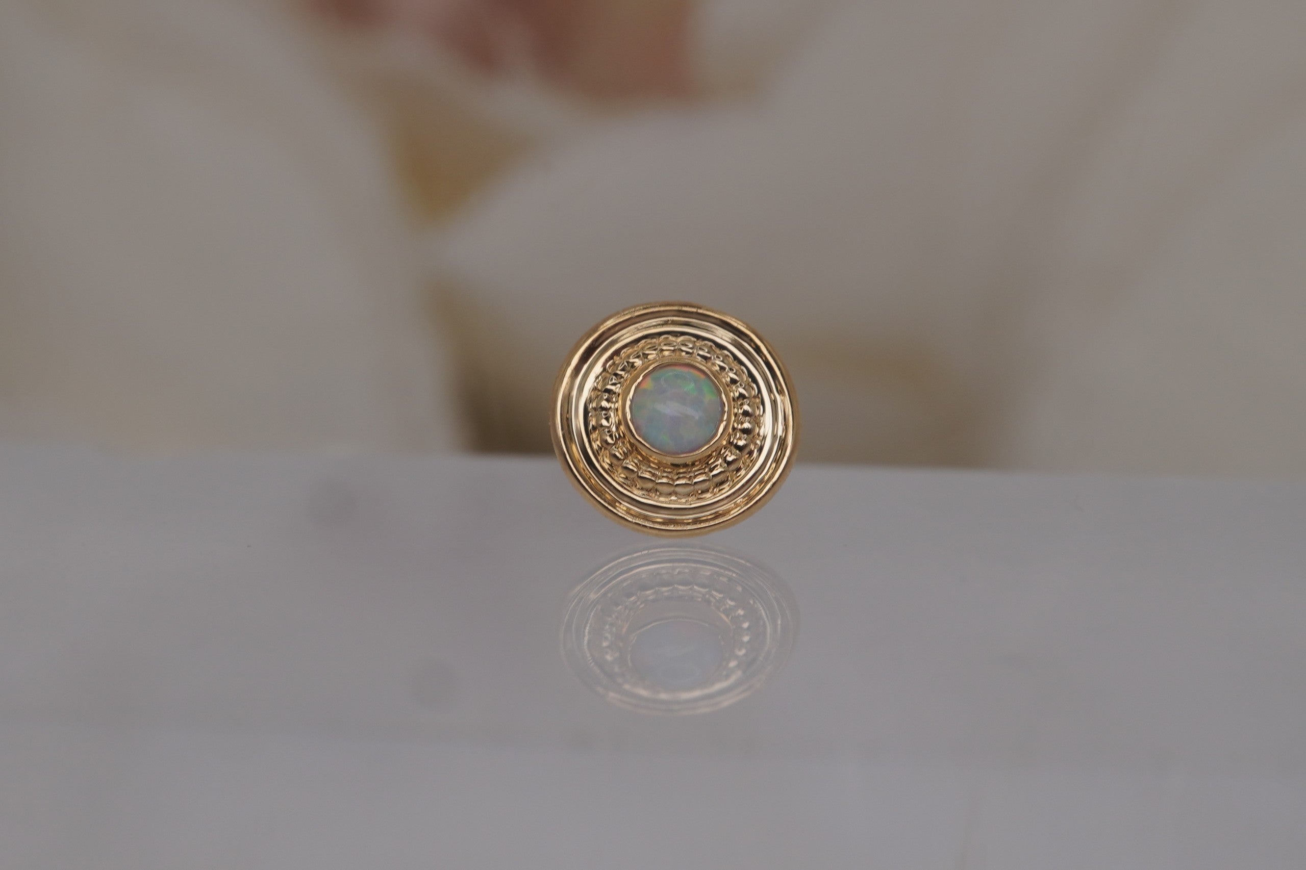 Shield with White Opal #2