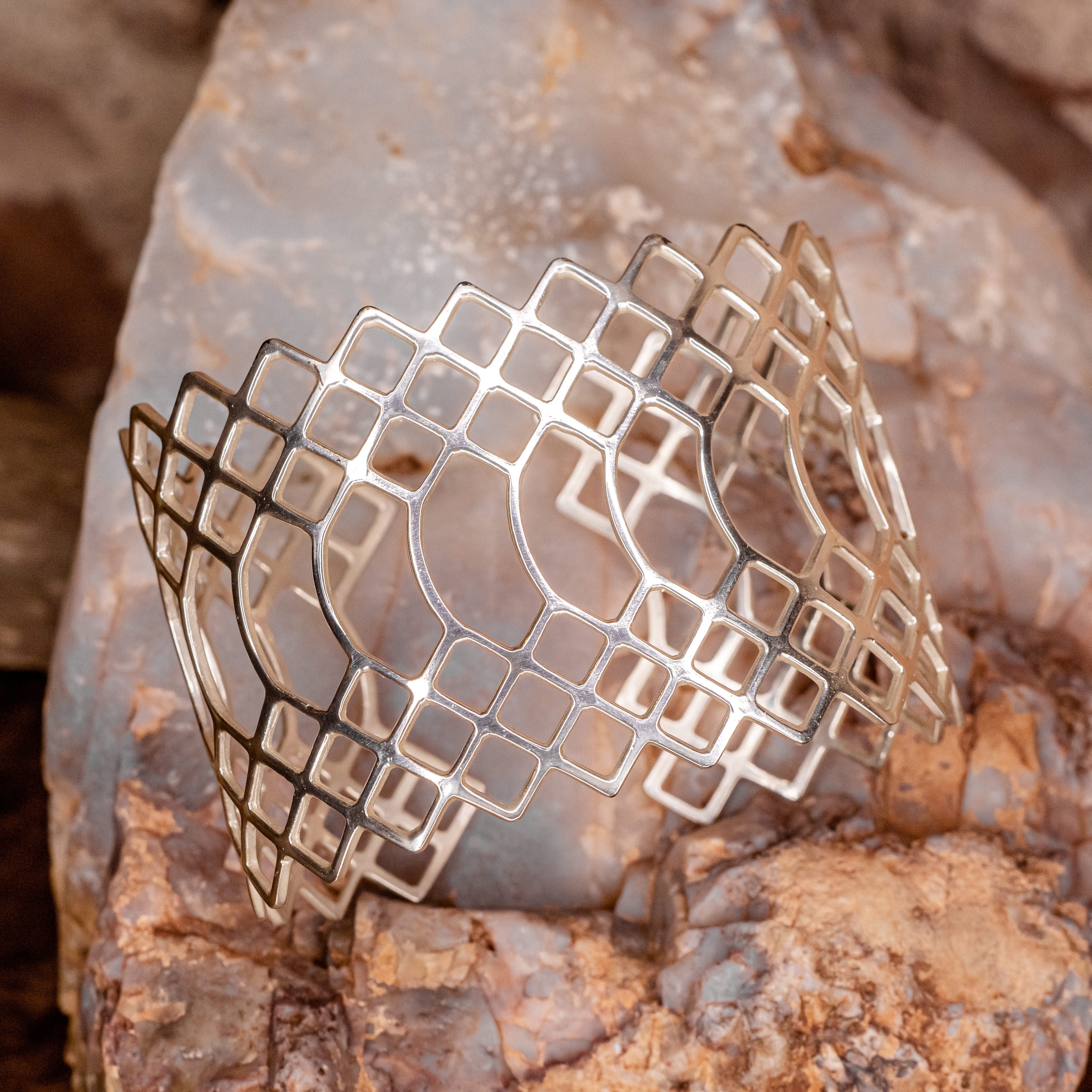 Snakeskin Bracelet- Silver Plated