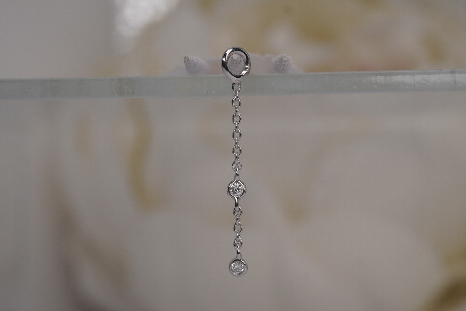 Gemmed Orbit Charm with Diamonds