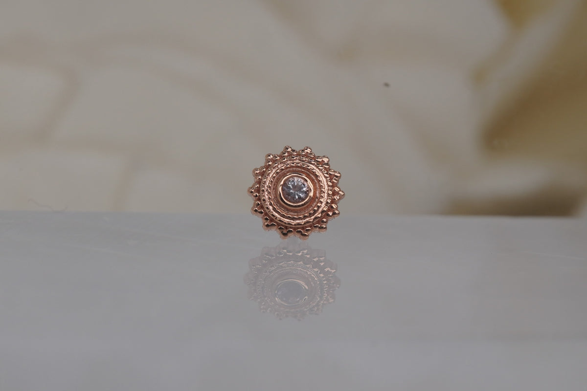 BVLA Roung Afghan Rose Gold with Light Amethyst