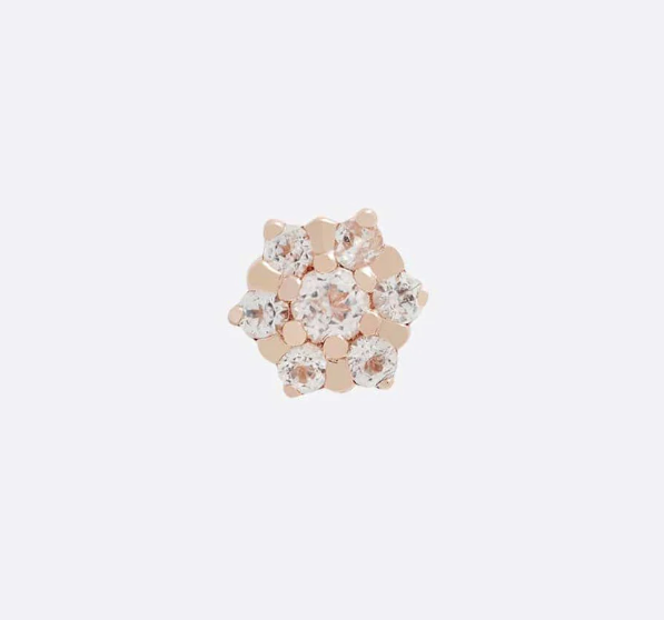 Peony with White Topaz