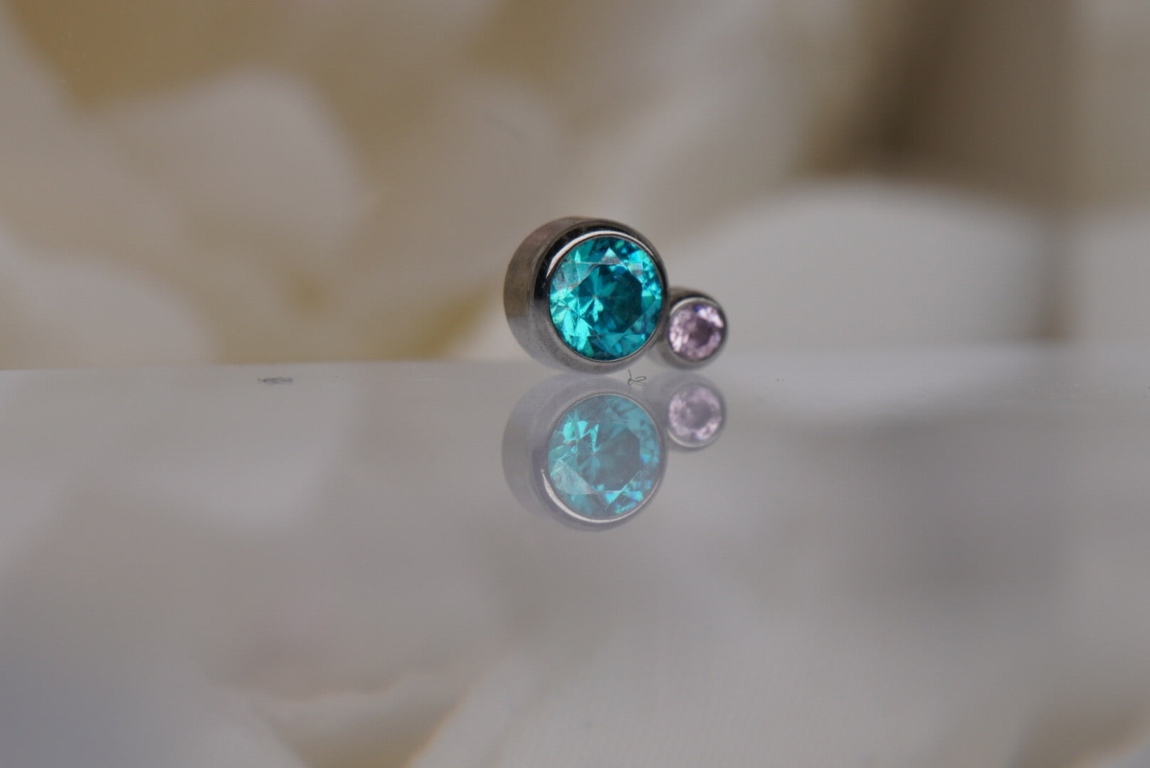 2-Gem (Mint Green with Pink)-12/14g