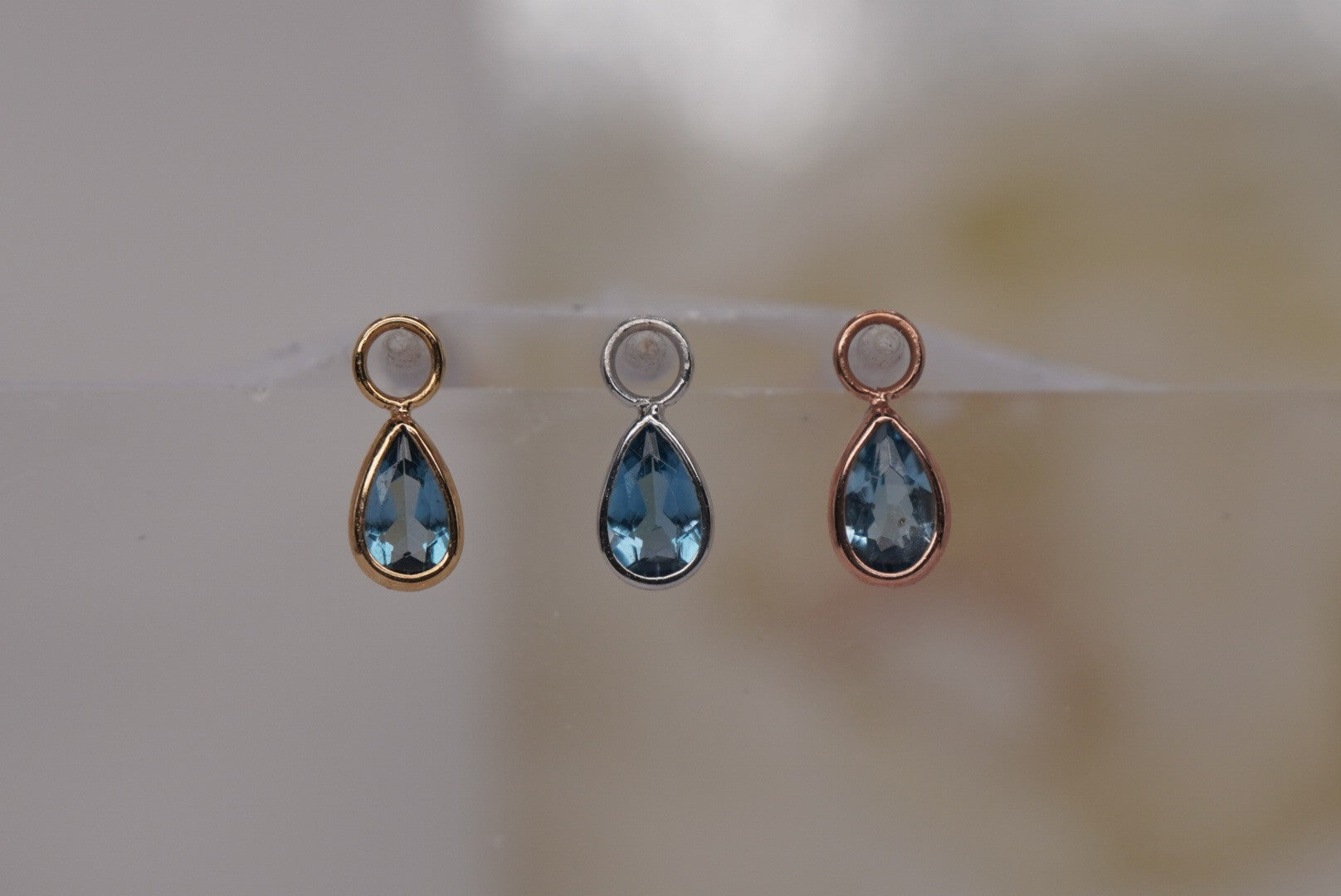 Concorde Teardrop Charm-London Blue Topaz