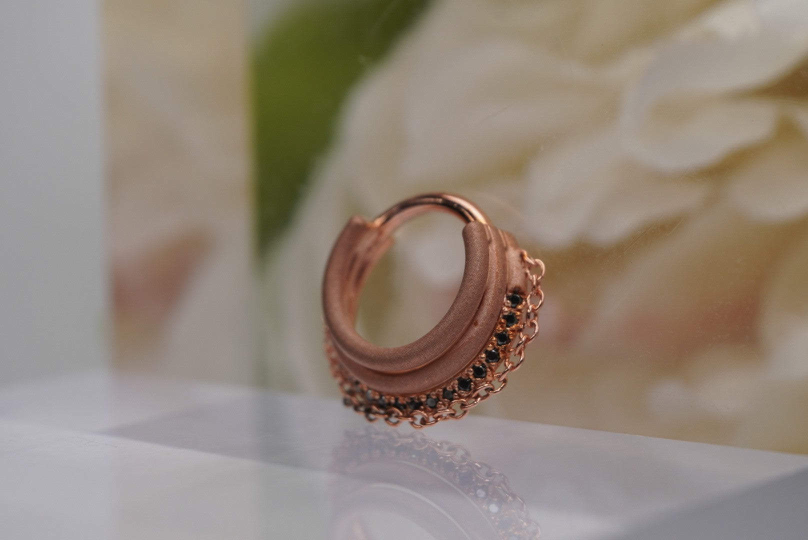 Lucy In Chains in Rose Gold with Black Diamonds