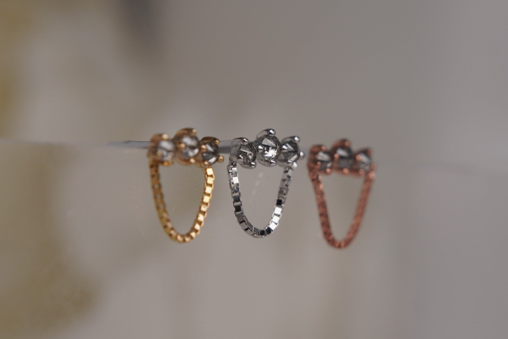 Halston- with Reverse Set Grey Diamonds