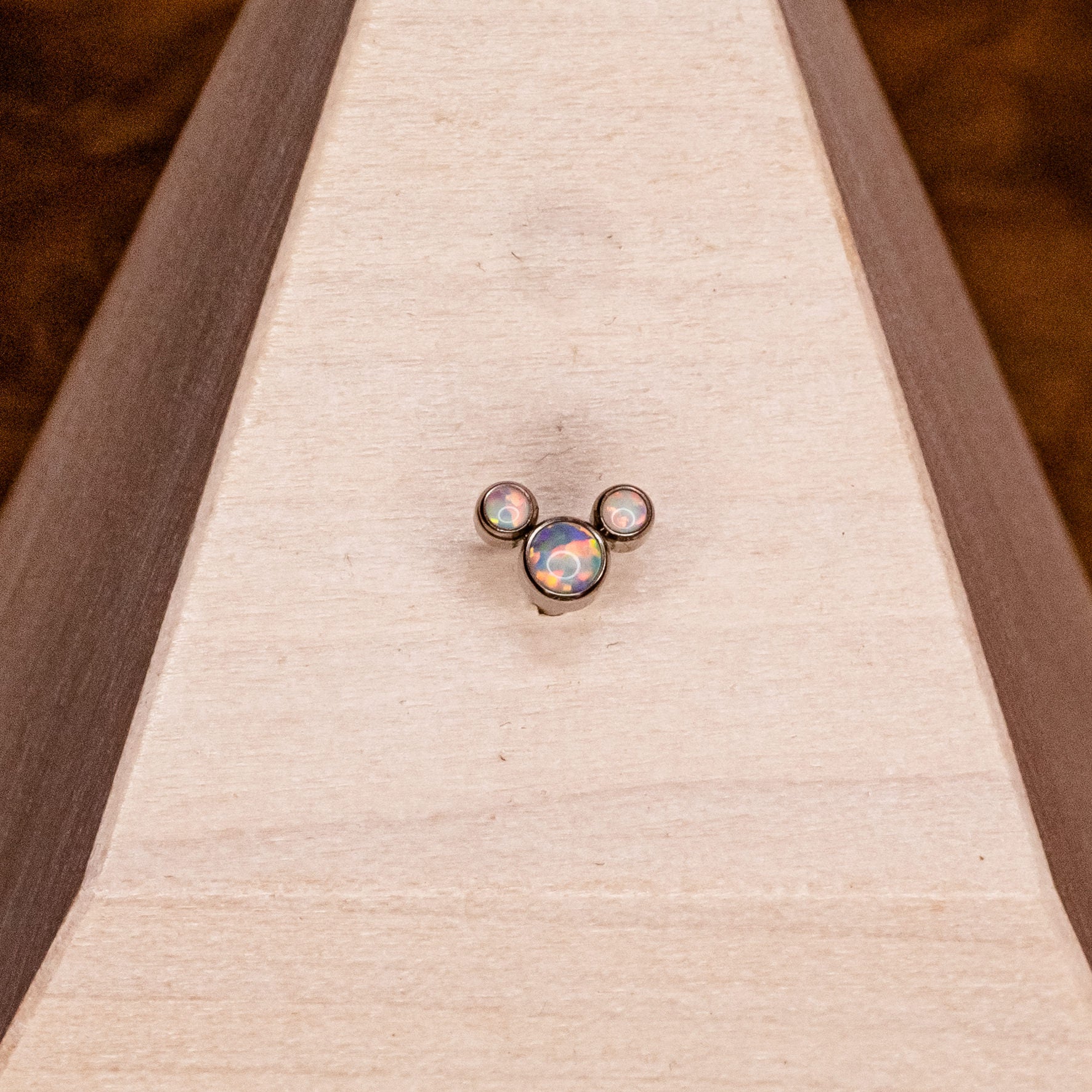 Mickey Head- White Opals