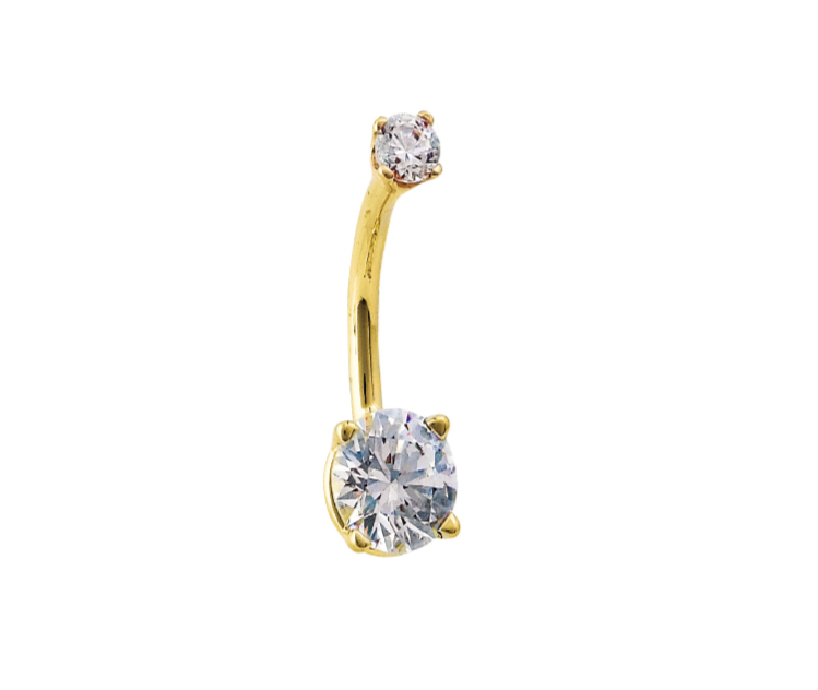 6mm Prong Navel in Yellow Gold