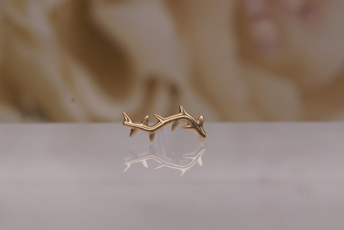 Junipurr 14k Gold “Thorn” Threadless End in Yellow Gold