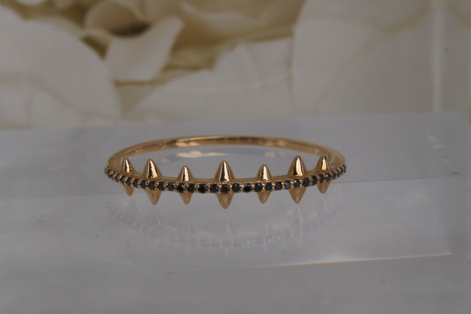 Fierce Finger Ring with GENUINE Black DIAMONDS