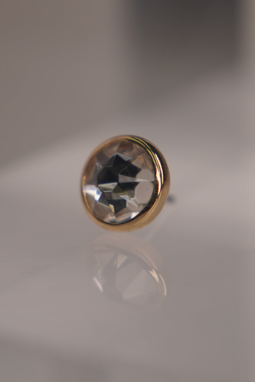 Adamant Gold Flat Faceted Bezel