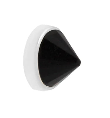 Round Bezel Reverse Set in Black Agate