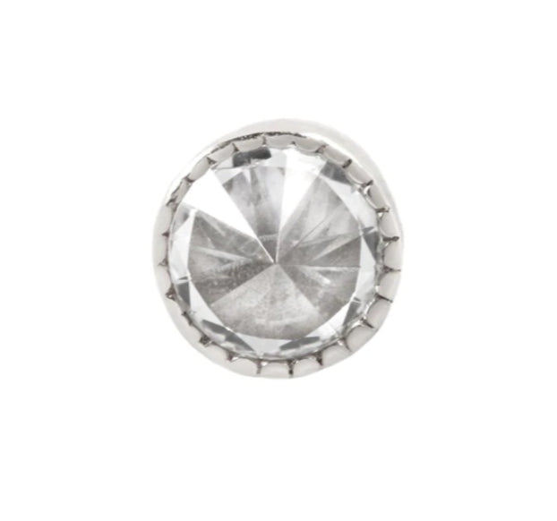 Milgrain Reverse Setting in White Gold