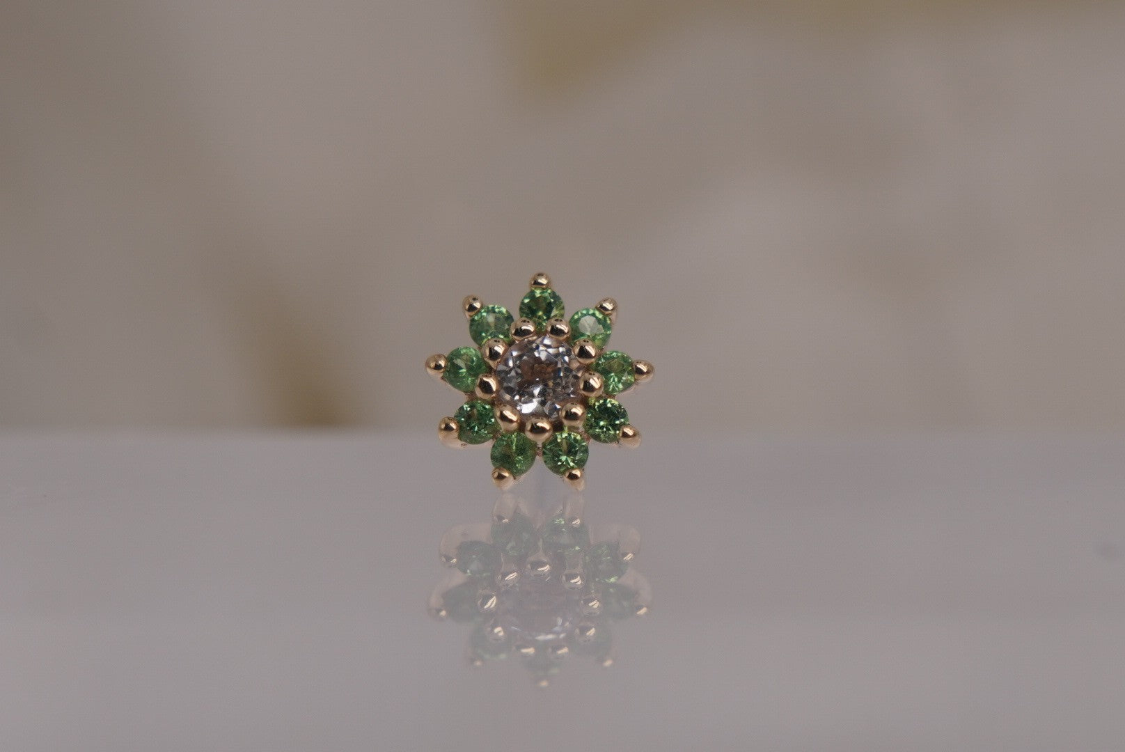 Eloise Flower with Tsavorite