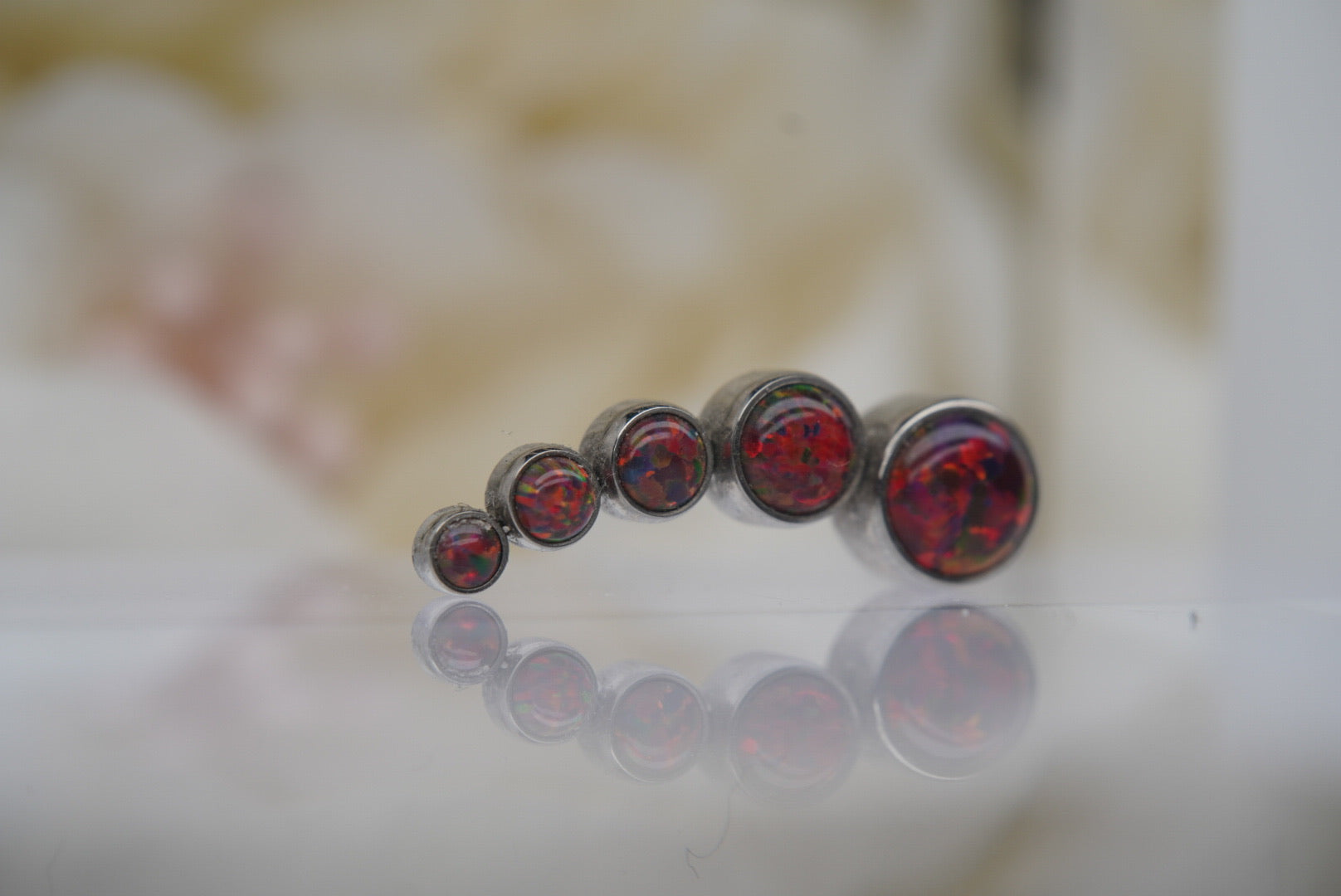 Bezel Prium-Large (Red Opals)