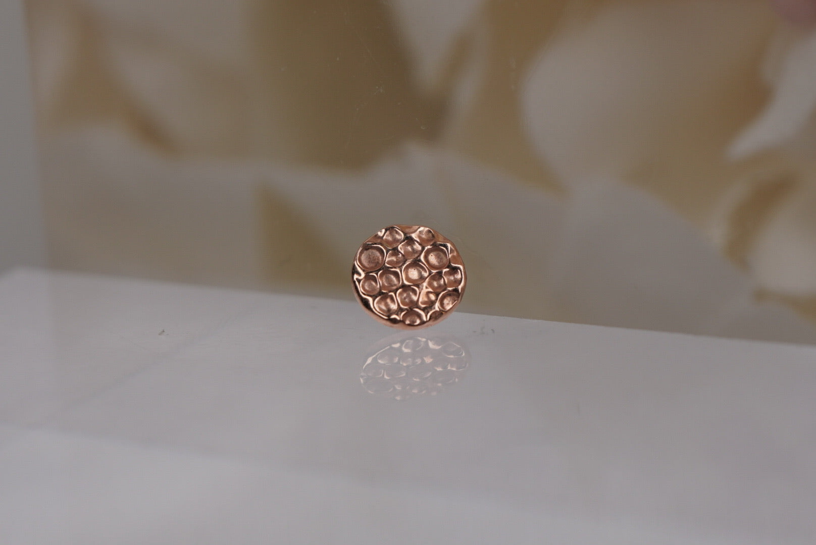 4mm Gold Hammered Disc