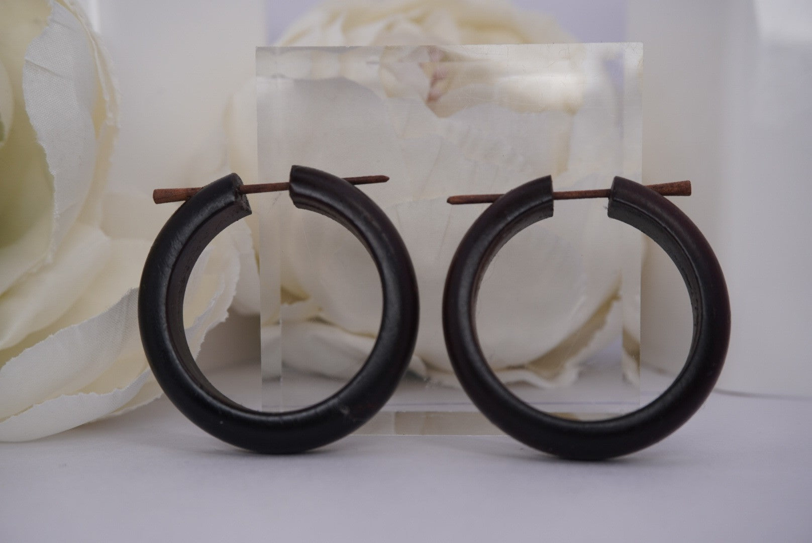 16g Dark Wood Hoops
