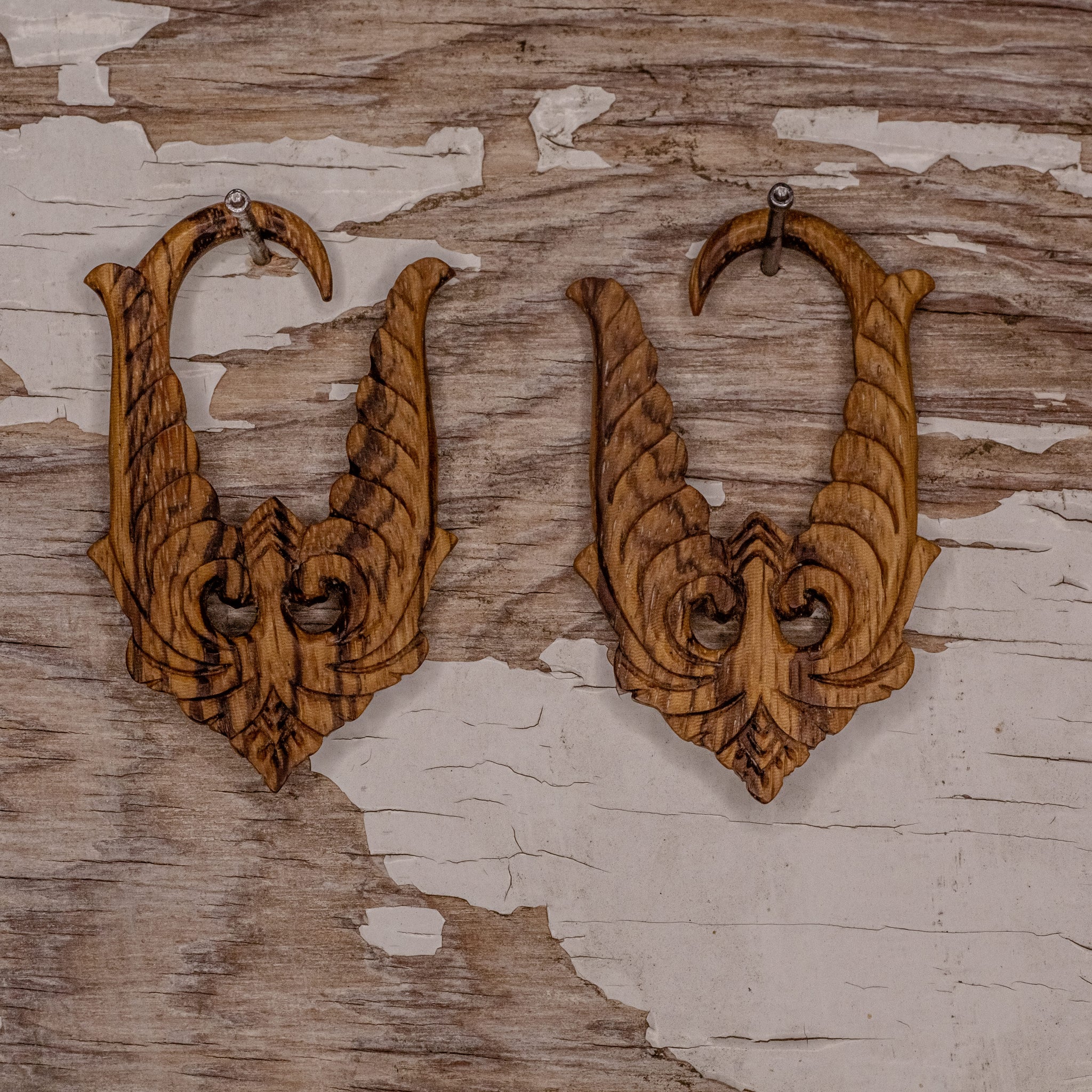 Angel Wing Filigree-4g In Zebra wood