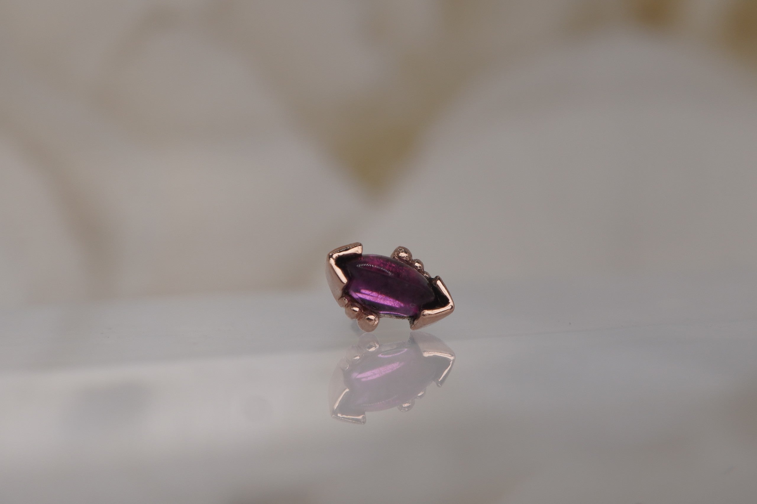 Rhodolite Marquise Cabochon