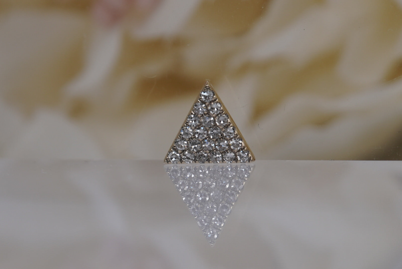 Gemmed Triangle in Yellow Gold