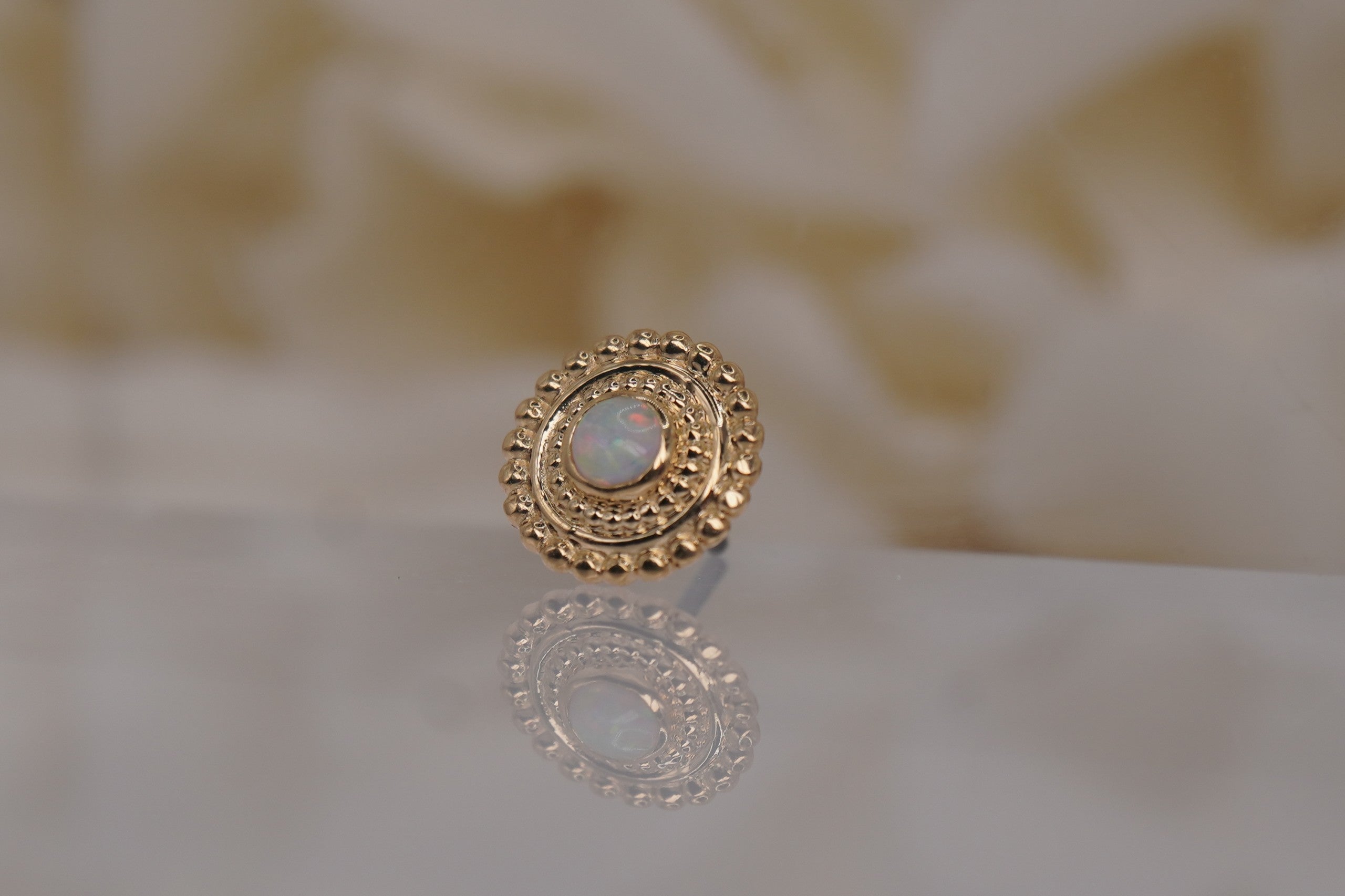 Shield with White Opal #1