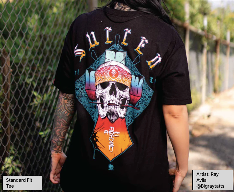 Cholo Cross Tee by Big Ray
