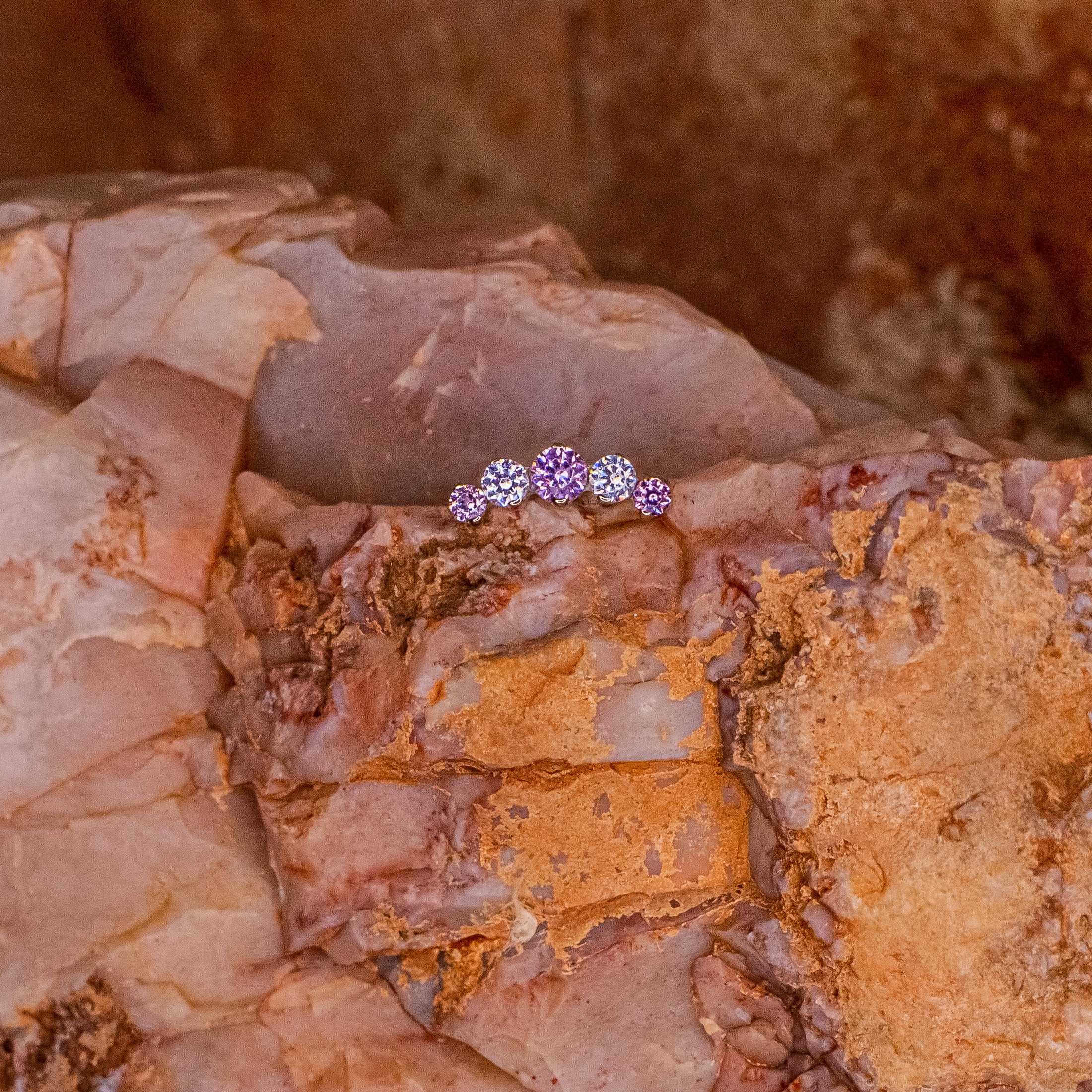 Purple & Tanzanite Crystal Prium- 16/18g
