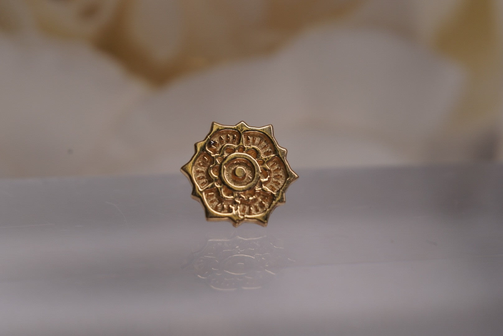 Small Lotus-Yellow Gold Plated