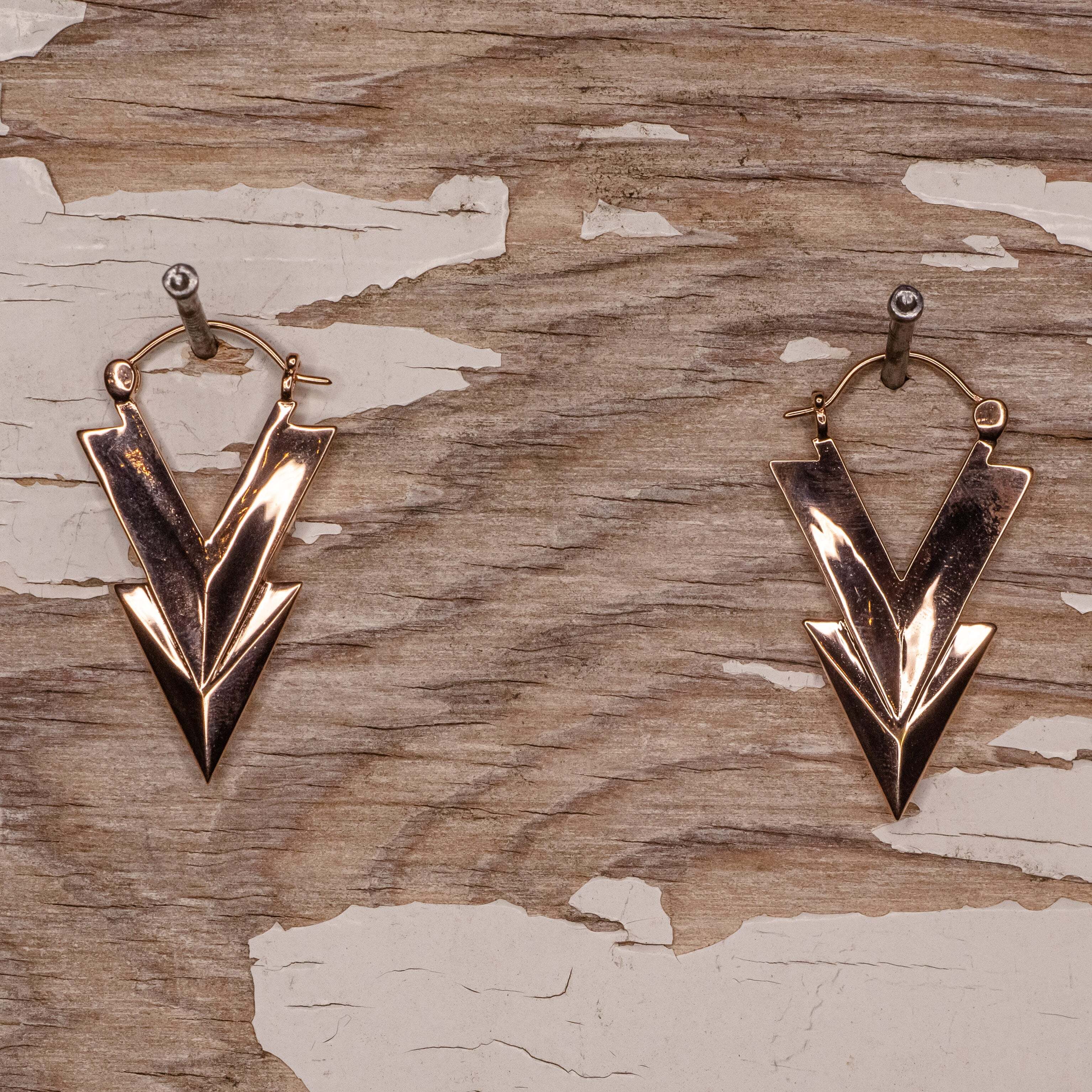 Shooting Arrow-18g-Rose Gold Plated
