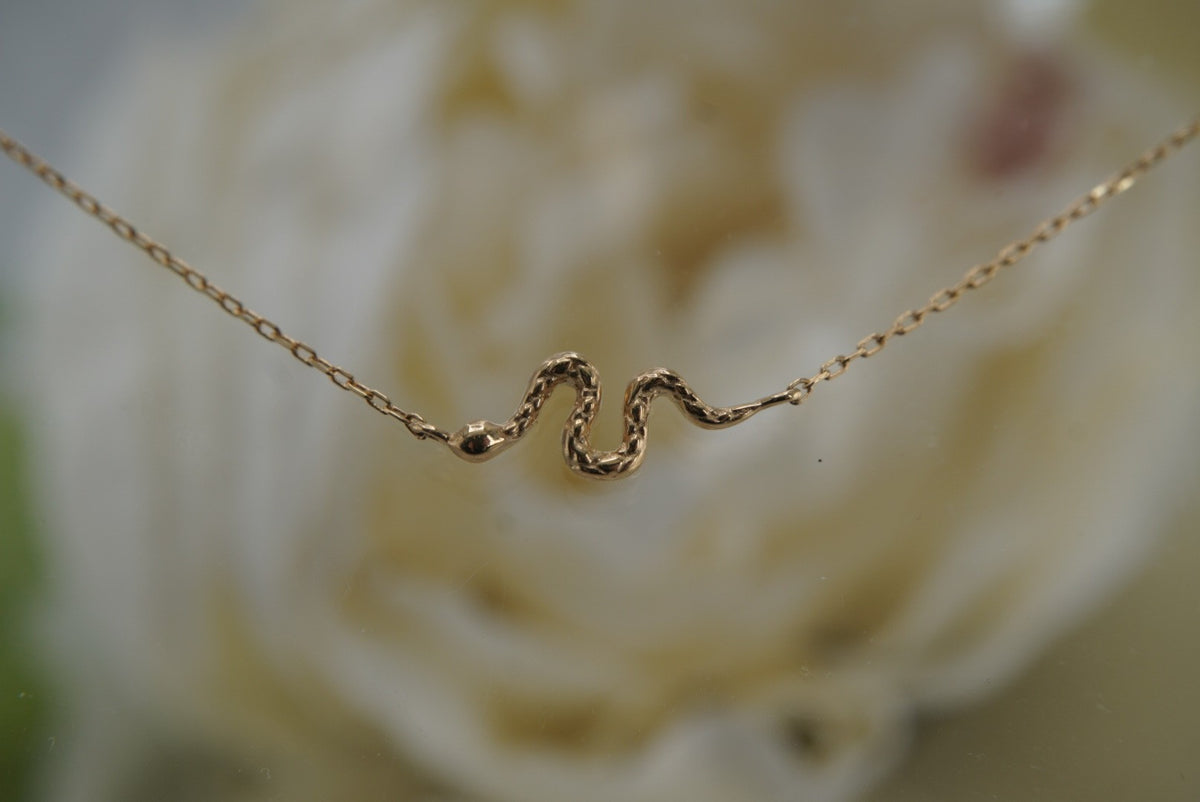 RiON x Buddha Jewelry Organics 14k YELLOW GOLD Serpent Necklace