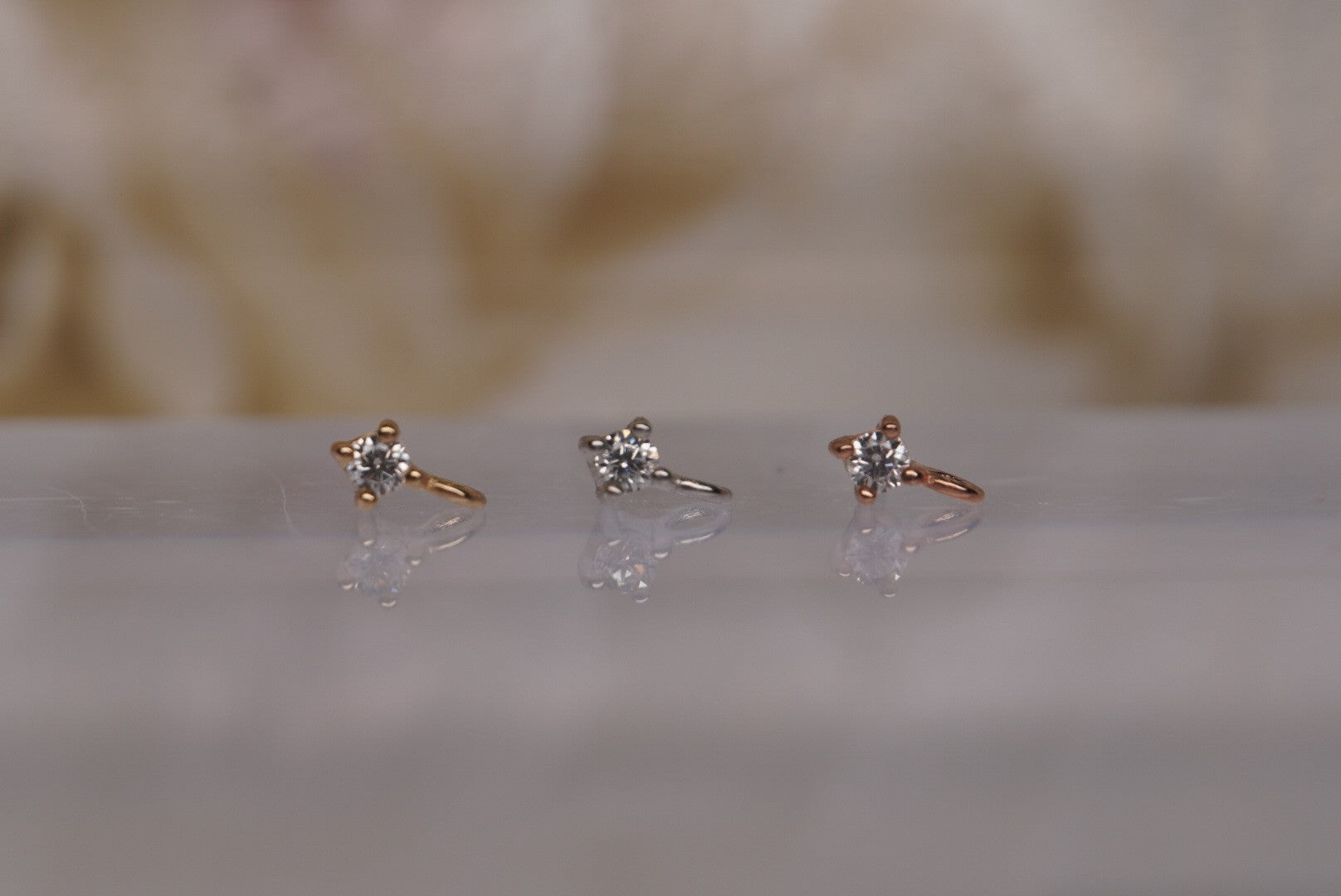 Prong Set Cz with Jump Ring
