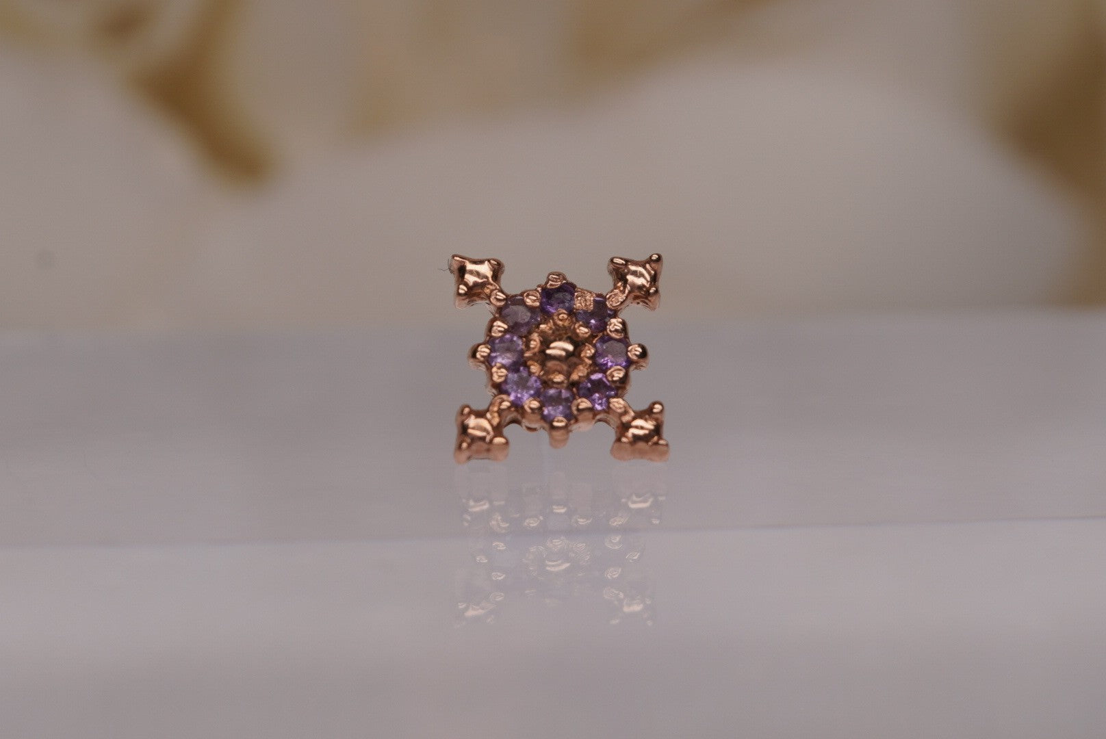 Idol in Rose Gold- Amethyst