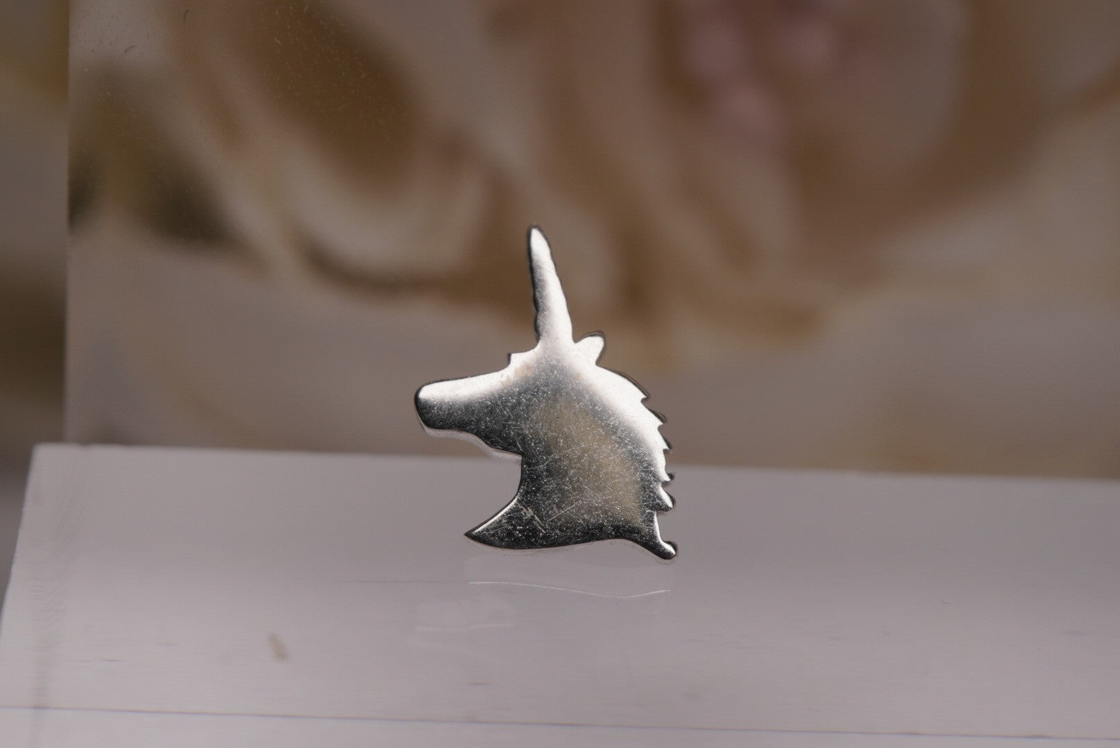 Unicorn Head- Yellow Gold Plated