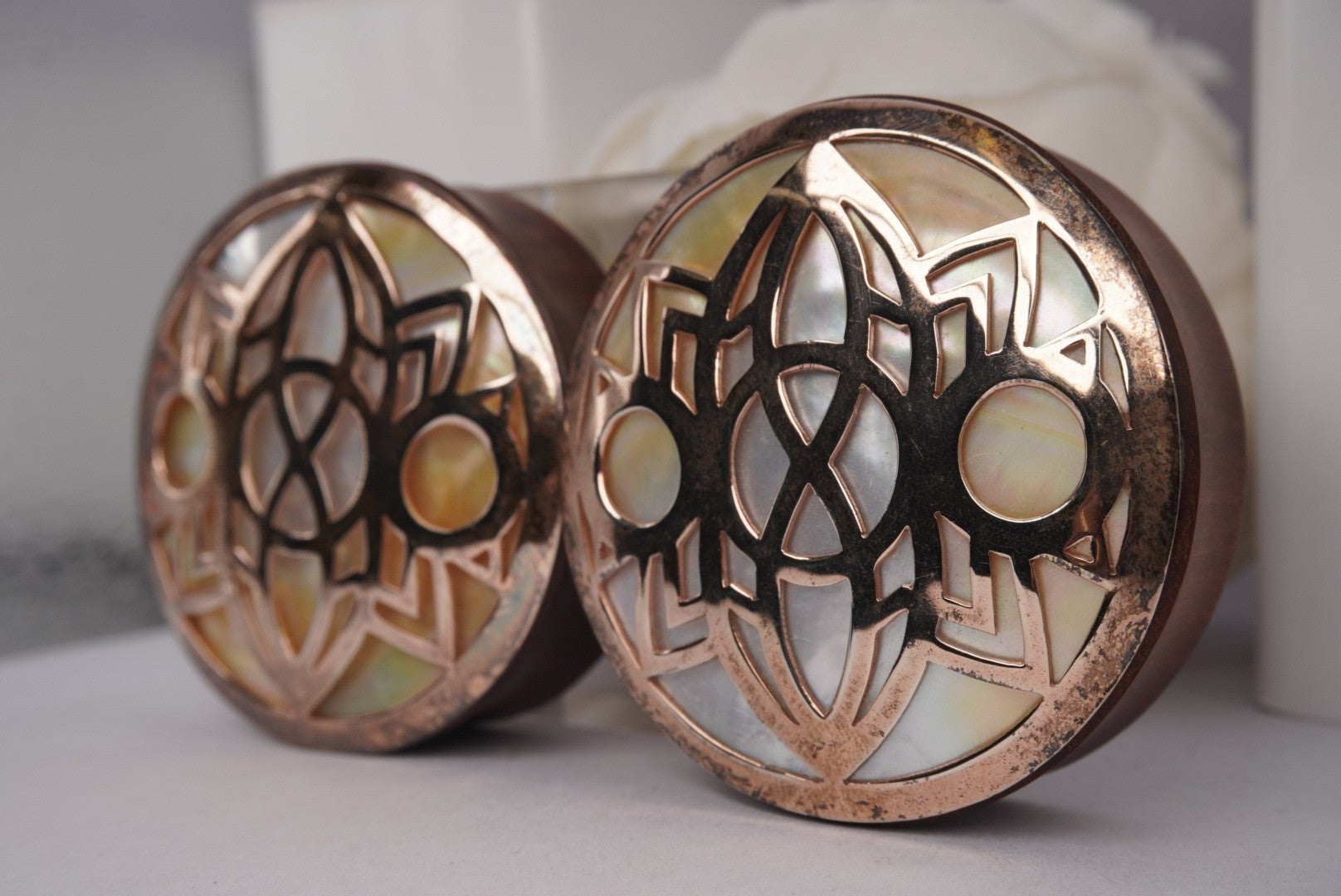 Indah- Rose Gold Plated with Mother of Pearl