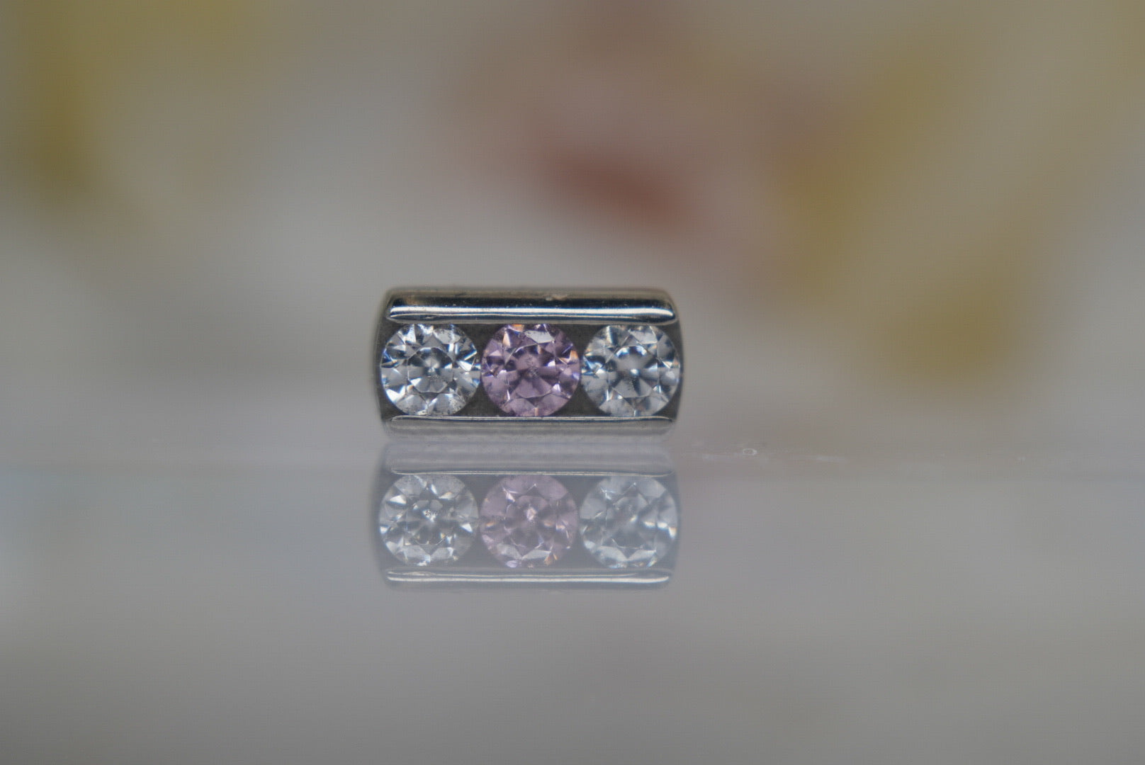 3-Gem Channel (Pink & White)