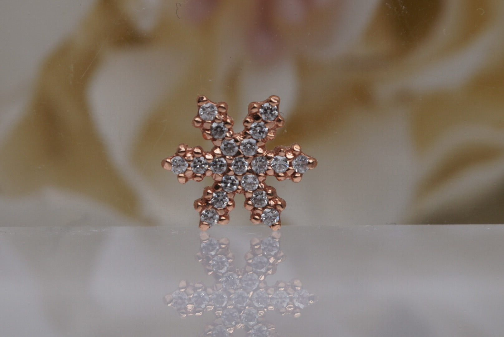 Micro Pave Snowflake