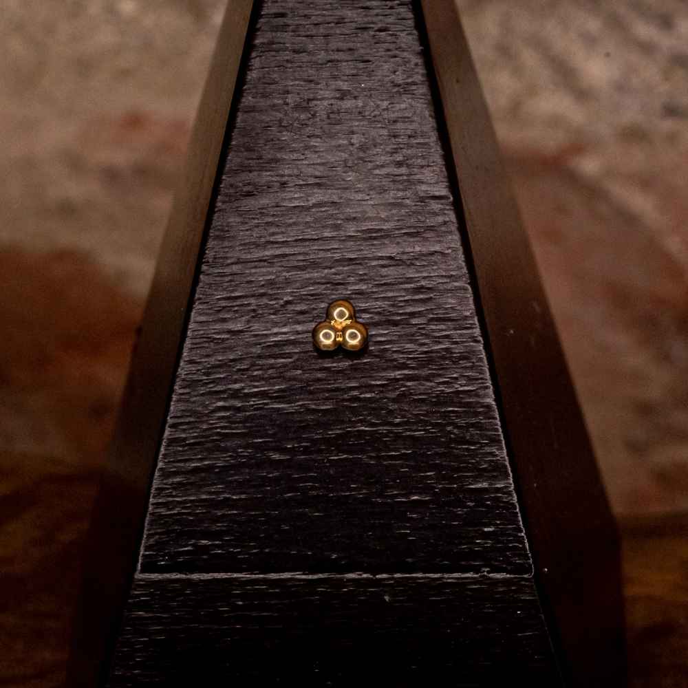 Tri Bead Cluster- SMALL in Gold- 16g