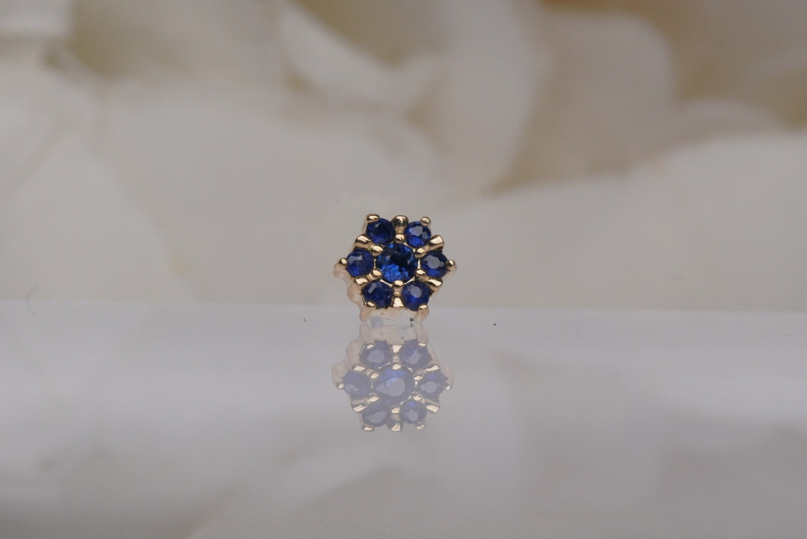 Peony with Blue Sapphire
