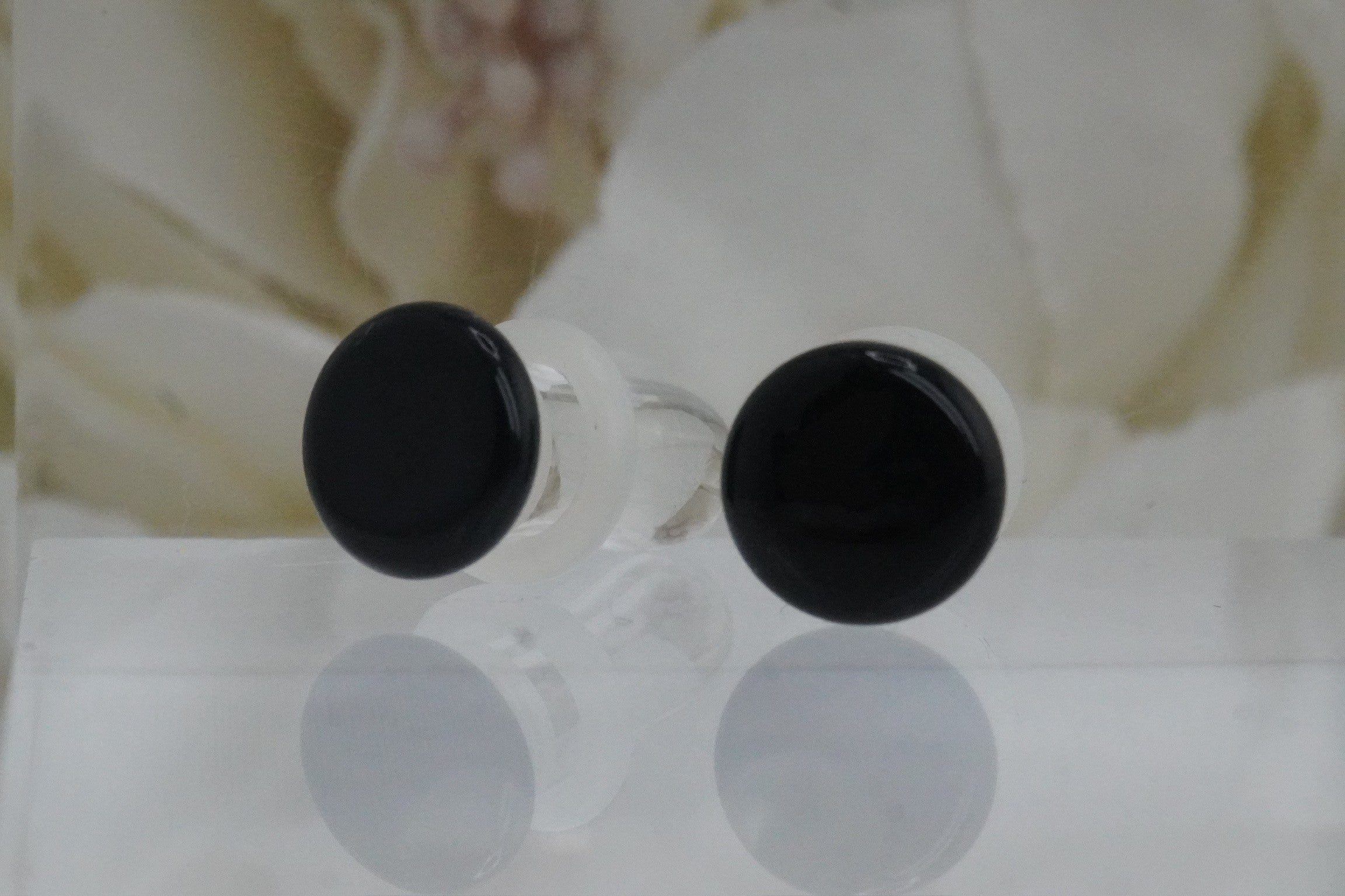 Black Front Plugs - 3.5g 5mm