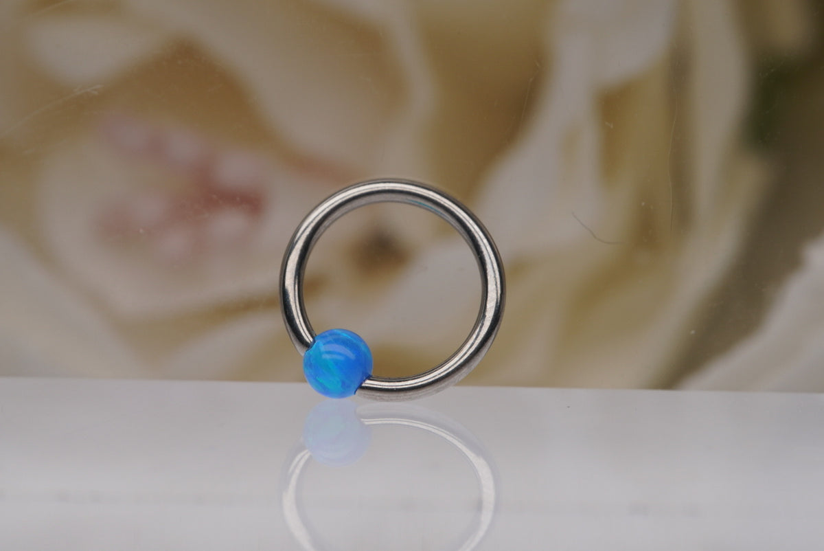 3mm Captive Bead- Capri Blue Opal