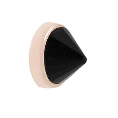 Round Bezel Reverse Set in Black Agate