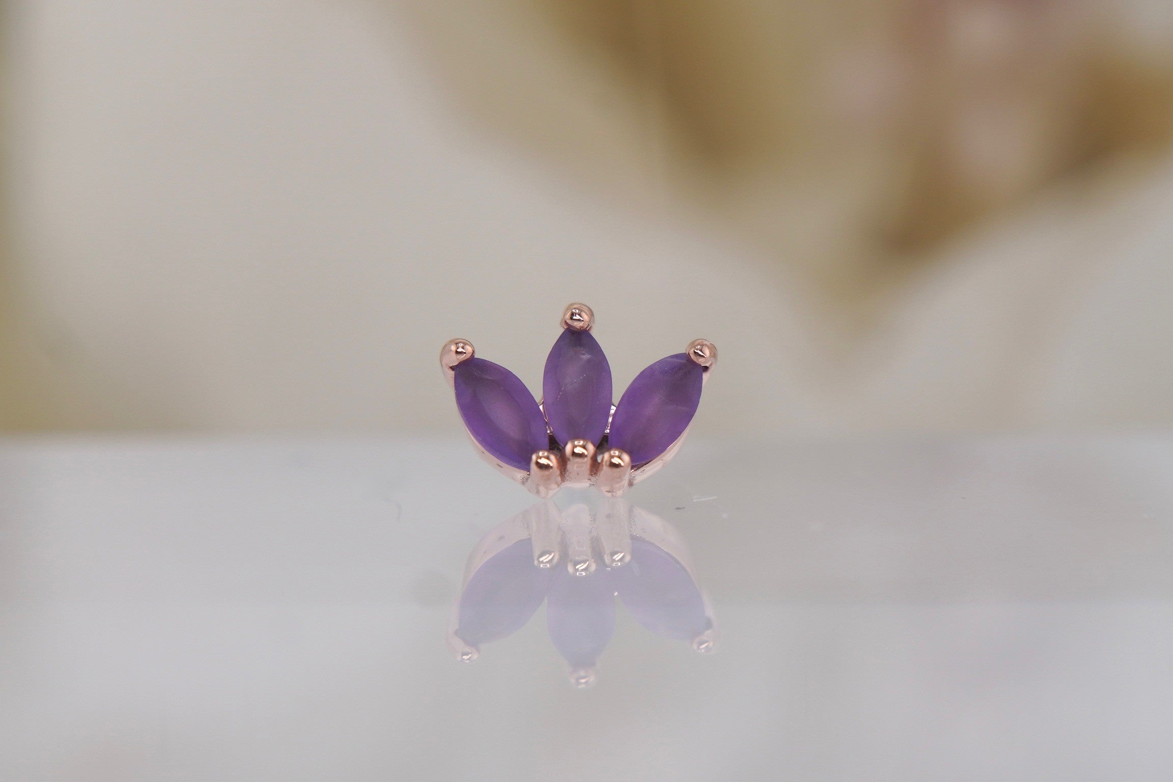 Mini Moet with Sandblasted Amethyst