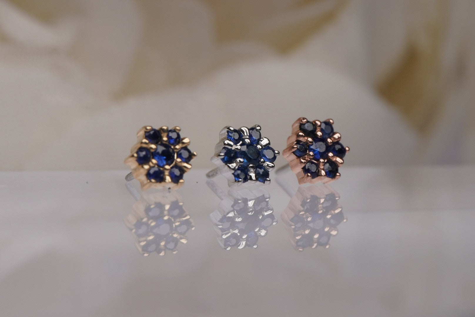 Peony with Blue Sapphire
