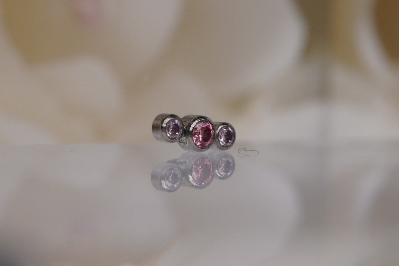 3-Gem Small in Dark Pink & Pink- 12/14g