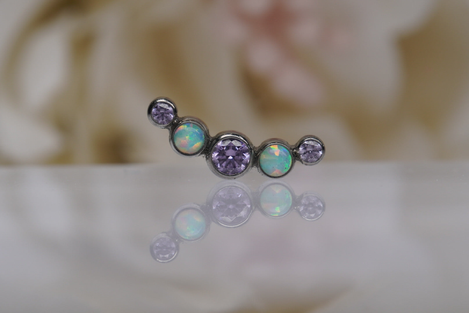 White Opal & Purple Prium- 12/14g
