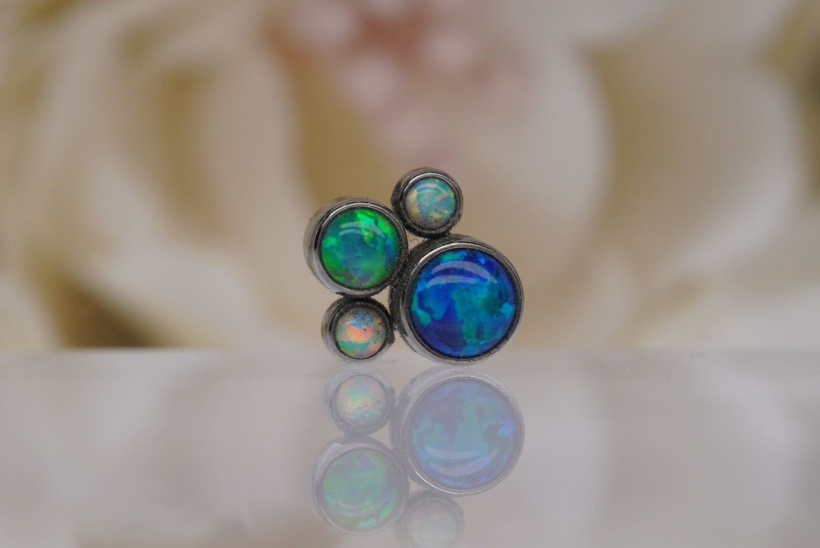 Classic Clusters- Blue & Green Opals