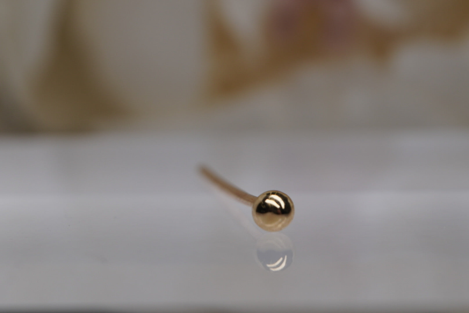 Gold Bead Nostril Screw