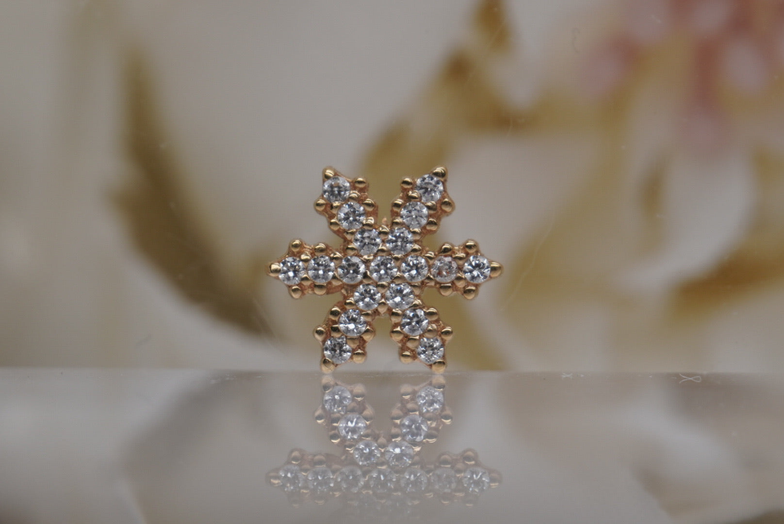 Micro Pave Snowflake