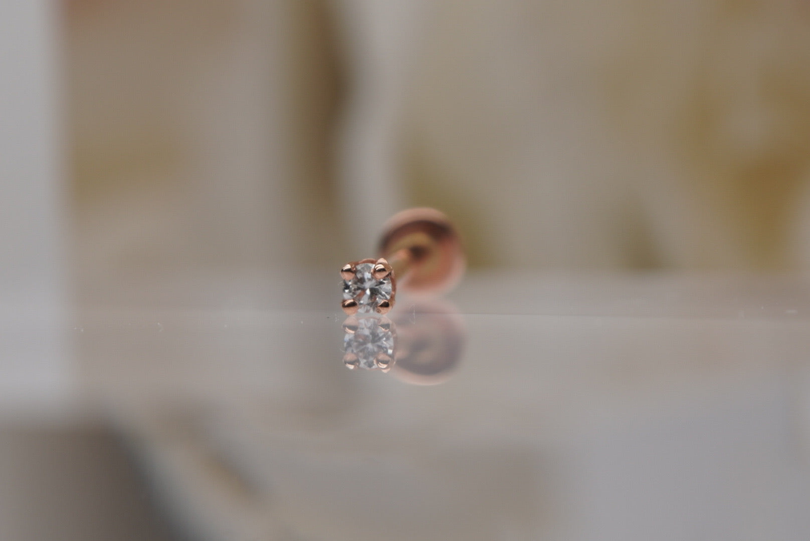 1.5mm GENUINE DIAMOND in Rose Gold