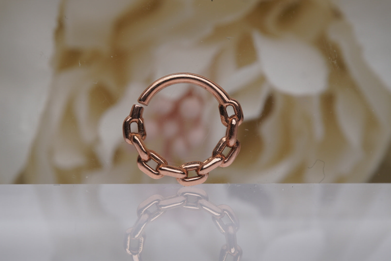 Chain Link Seam Ring in 16g