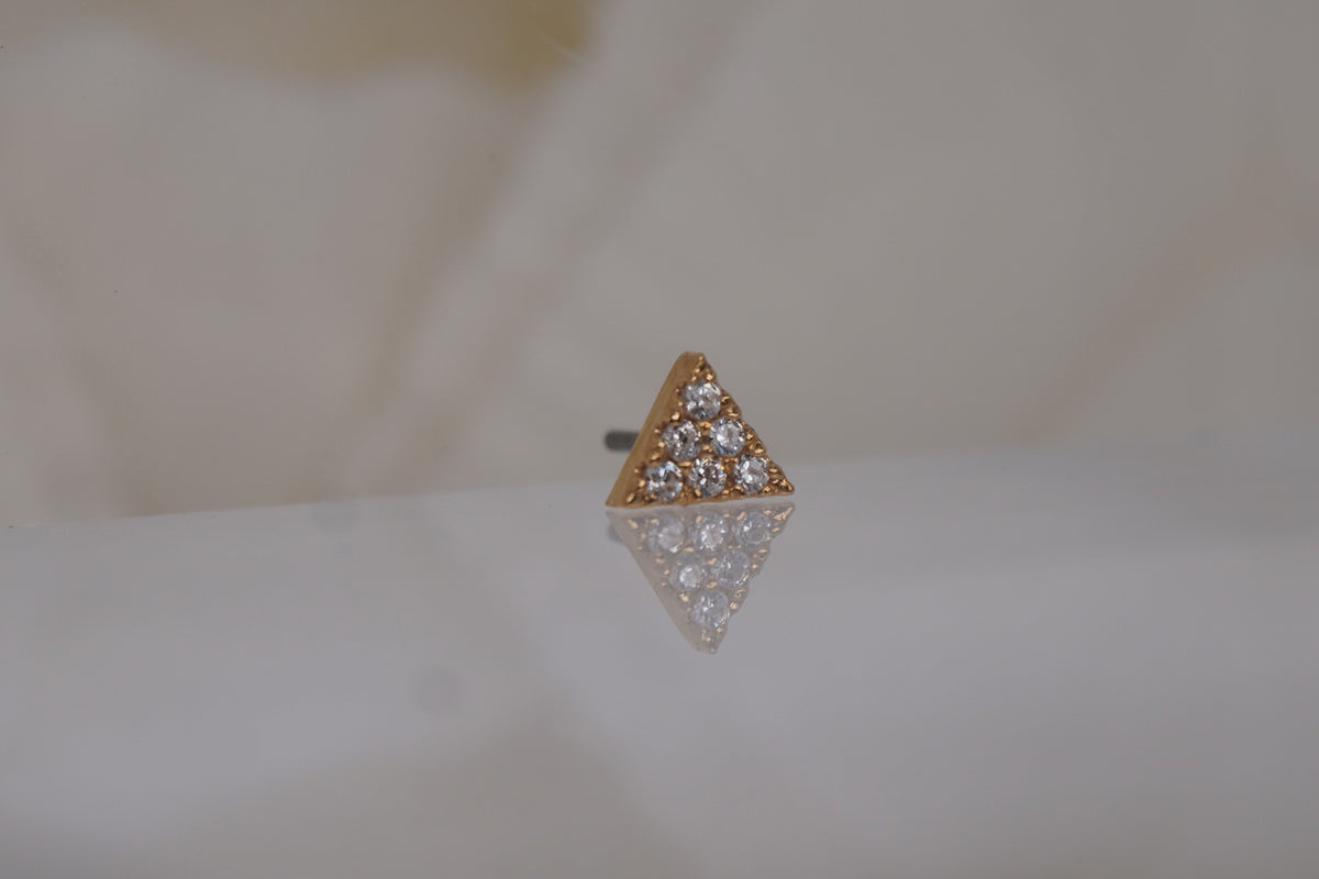 Pyramis Threadless End by Industrial Strength 18k yellow gold